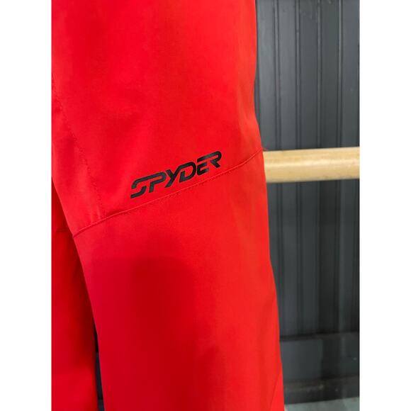 Spyder Kids 14 Red Thinsulate Ski Snow Pants w Suspenders Waterproof - Picture 5 of 10